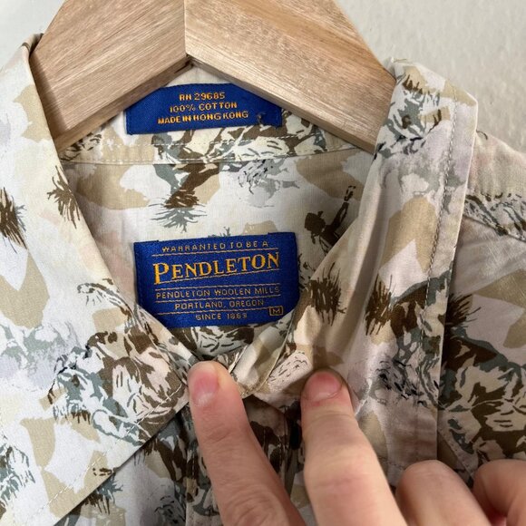 Pendleton Mens Western Pearl Snap Short Sleeve Button-Up Shirt Medium - Picture 3 of 9